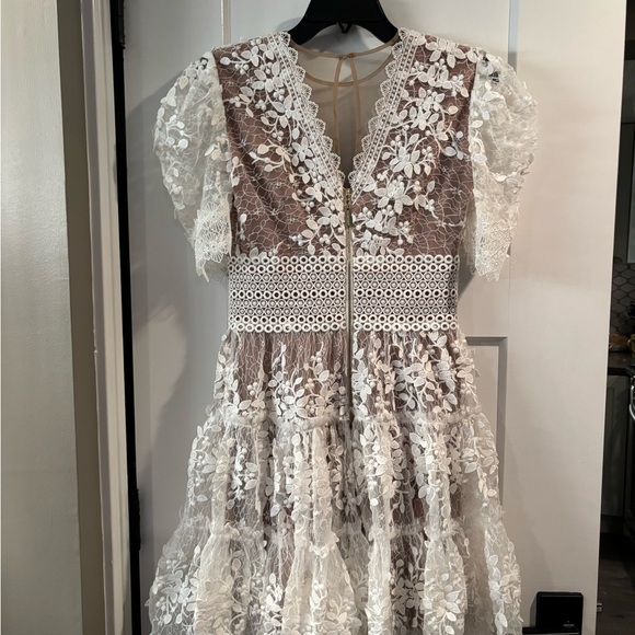 Bronx and Banco White Lace Mini Dress small - Picture 4 of 11
